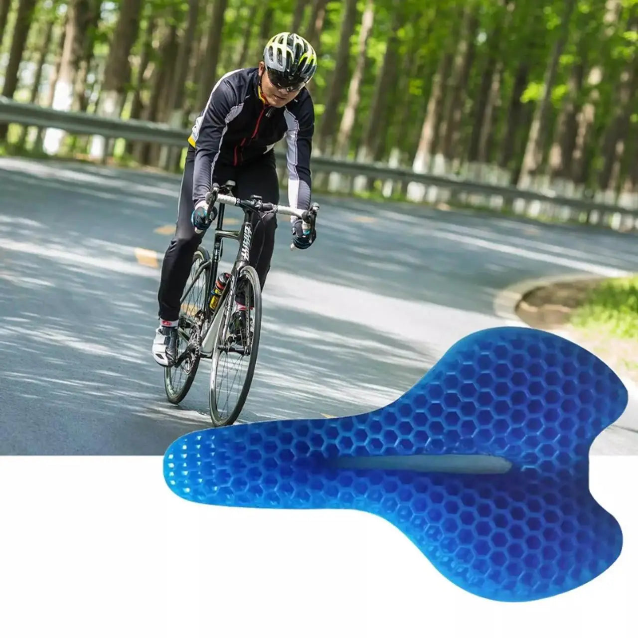 GelBike Pro® – Cojín ortopédico en gel para bicicleta 🚴‍♂️  Adiós al dolor al pedalear. Pocas unidades!
