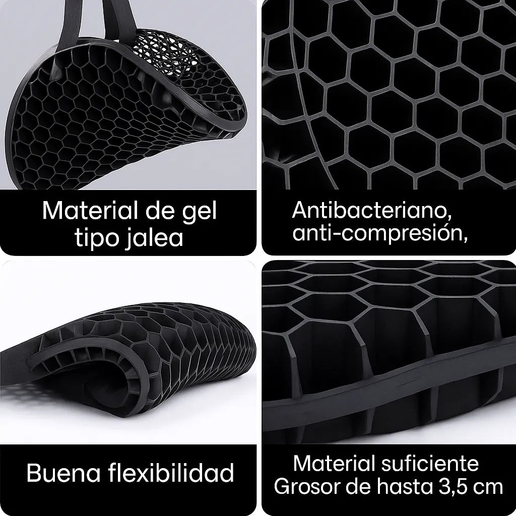 Cojín Ergonómico para Moto de Gel Frio 🛵 Mejora el Dolor de Espalda y Cóccix  🏍️