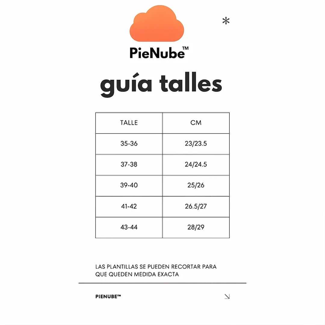 Plantillas PieNube™ - Camina en las nubes