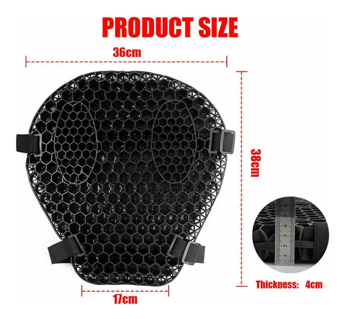 Cojín Ergonómico para Moto de Gel Frio 🛵 Mejora el Dolor de Espalda y Cóccix  🏍️