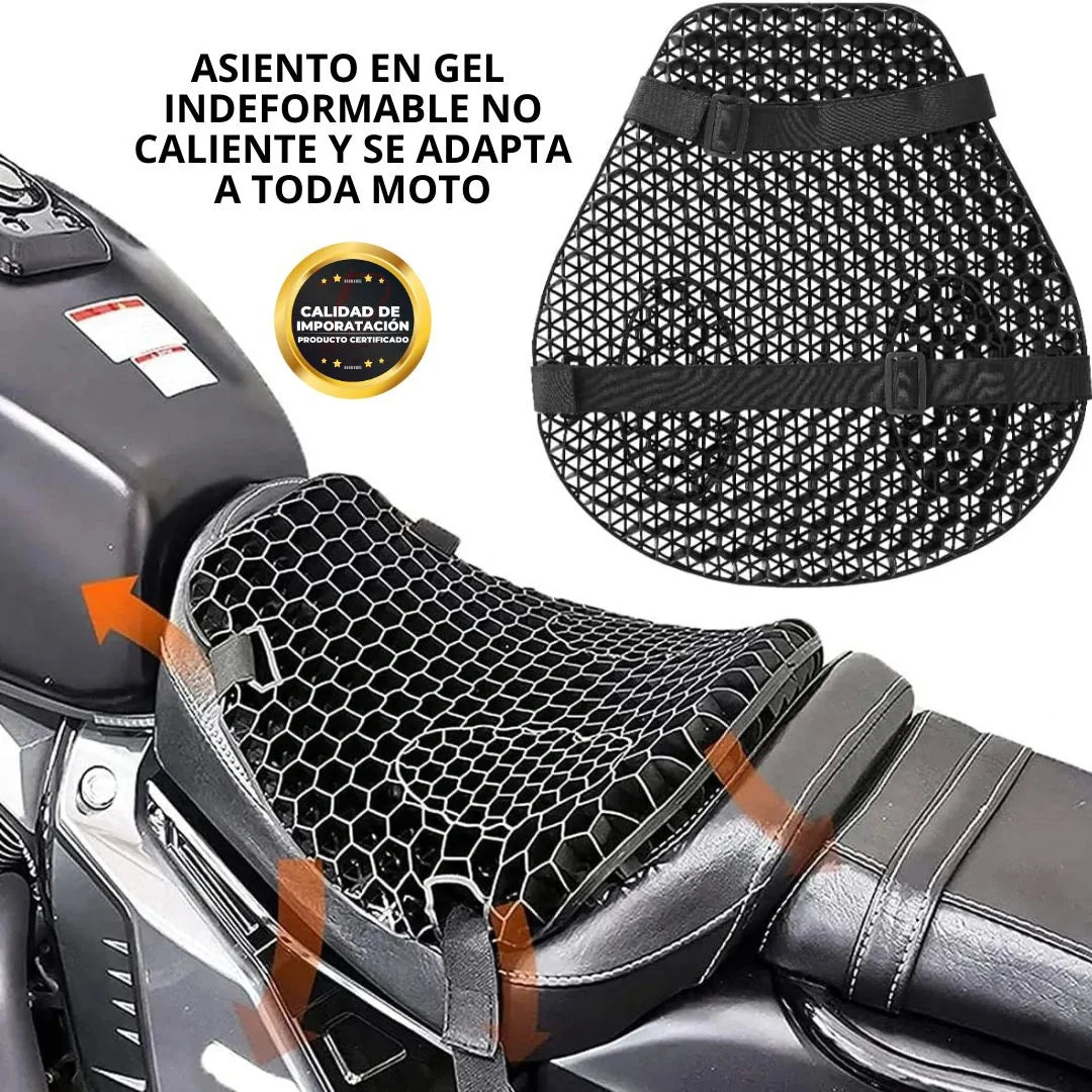 Cojín Ergonómico para Moto de Gel Frio 🛵 Mejora el Dolor de Espalda y Cóccix  🏍️