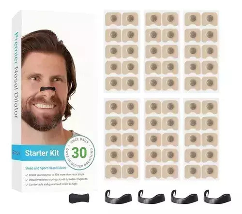 Tiras nasales Snorelax Kit 30 unidades - Mejora tu sueño, tu respiración y tu bienestar!